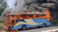 Bus Blue Star Pariwisata Terbakar di JLS Salatiga, Kerugian Capai Ratusan Juta