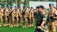 Panglima TNI Diwakili Komandan PMPP Pimpin Upacara Penyambutan Satgas MTF KONGA XXVIII-O/UNIFIL di Mabes TNI