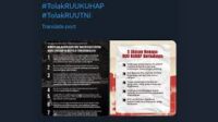 Viral, Tagar #TolakRUUPolri Trending, Ini 7 Poin yang Bikin Netizen Geram