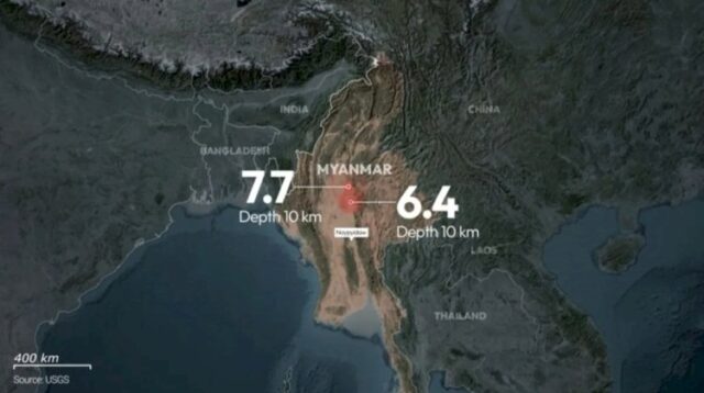 Gempa Bumi Dahsyat 7,7 M, Guncang Myanmar dan Thailand Getaran Dirasakan Sampai China