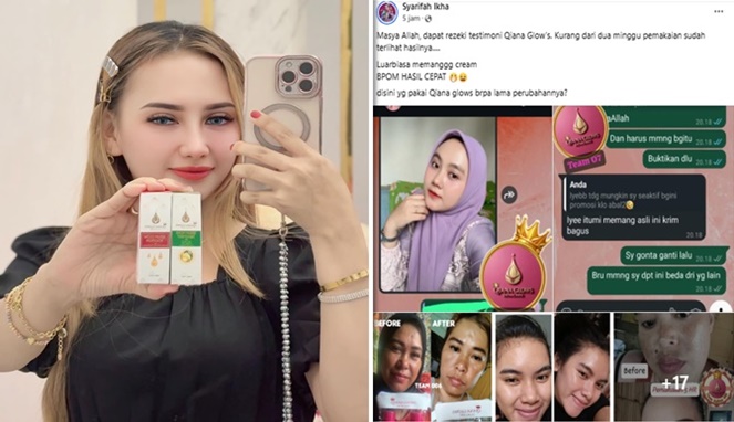 Viral! Qiana Glow’s 2 Minggu Langsung Glowing, Netizen: Masa Sih Krim BPOM Hasilnya Cepat Begitu?