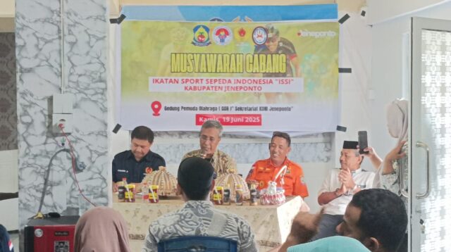 ISSI Jeneponto Gelar Muscab, Andi Patoppoi Aklamasi Ketua : Ayo Berolahraga Sepeda