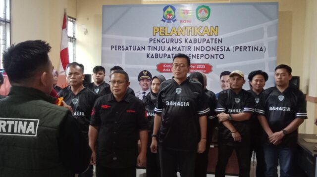 Pengurus Persatuan Tinju Amatir Indonesia (Pertina) Jeneponto Resmi Dilantik, Maskur : Siap Gass Pool